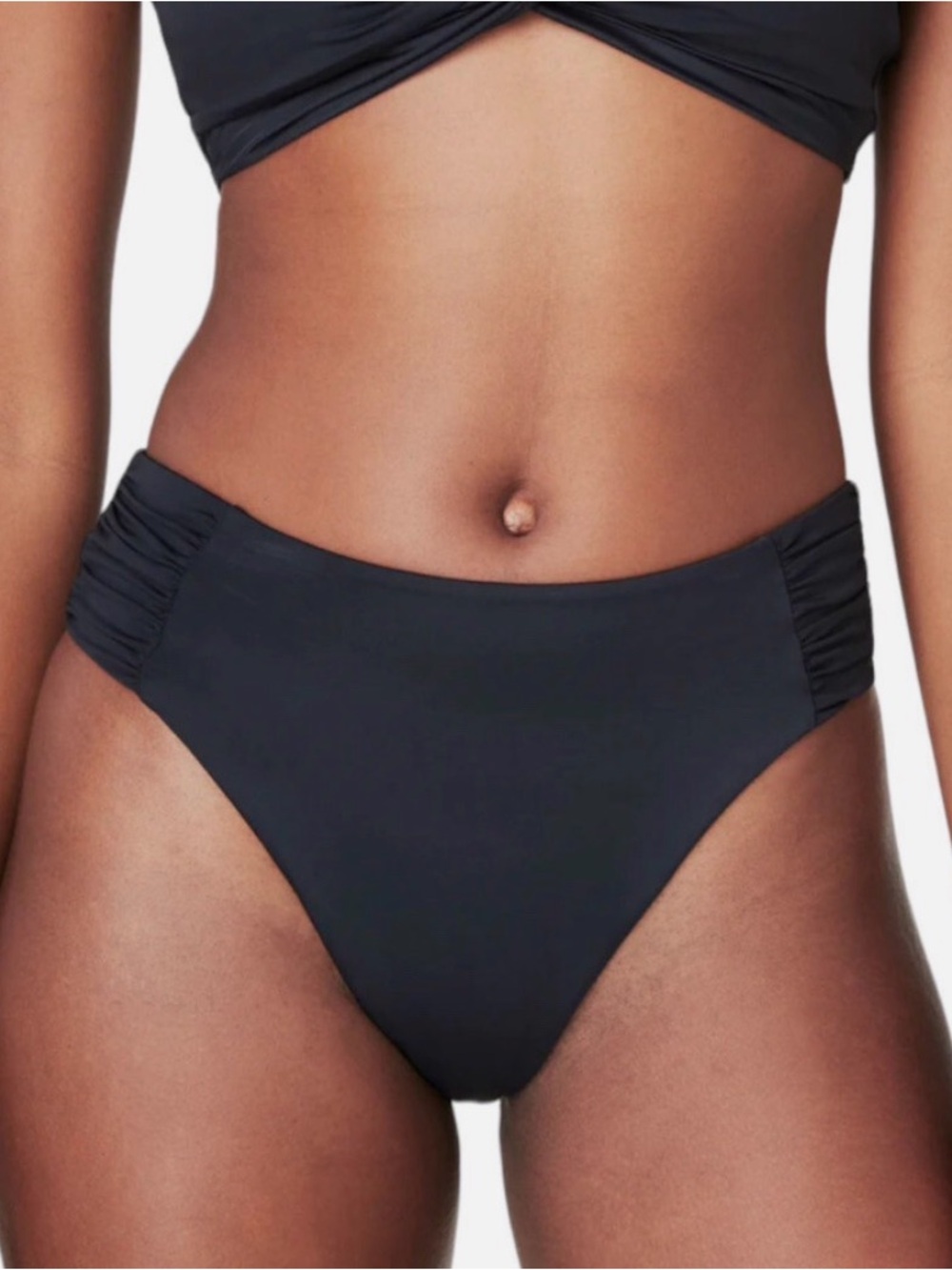Andie Swim Cheeky Ruched Bikini Bottom Large NWT